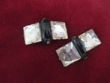 TWO ART DECO DRESS/ SHOE ACCESSORIES ONE GOOD ONE NEEDS REPAIR