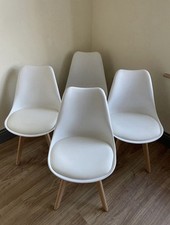 Charles Jacobs Tulip Design Contemporary Dining Chairs Set of Four