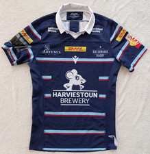 Watsonians Edinburgh #11 RARE Macron Tight Fit Match Worn rugby shirt size XL