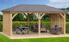 Meridian Gazebo 12ft x 20ft (3.7 x 6.2m) with Double Privacy Screen