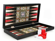 Beautiful Inlay Look Backgammon TAVLA XXL Sedef Tavla