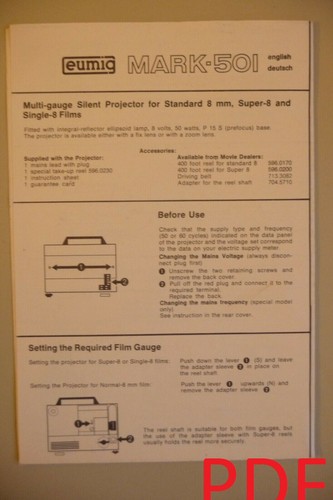Instructions cine film - , movie