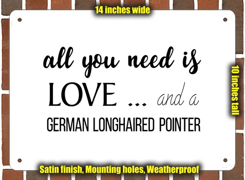 Metal sign german longhaired - sign,