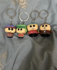 south park funko keyring set stan kyle cartman and clyde frog