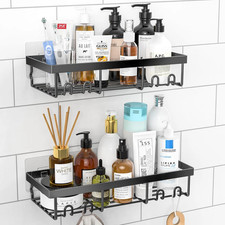 2 Pack Shower Caddy Shelf Bathroom Organiser No Drill Shower Shelves Adhesive