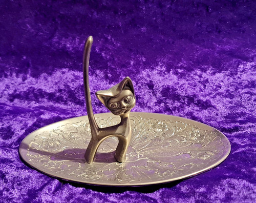 Vintage seba silver plated cat - vintage,
