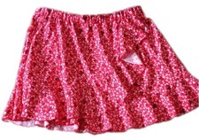 ladies Red Floral Elasticated