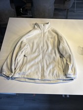 The North Face Fleece Mens Medium Casual Full Zip Fleece Jacket, Ivory White