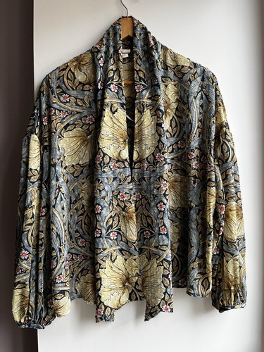 Floral chiffon pussy bow - pussy,