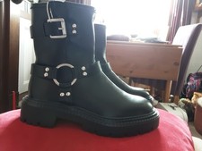 Black Ankle Boots Biker Style