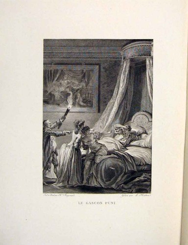 Original old antique print - old,