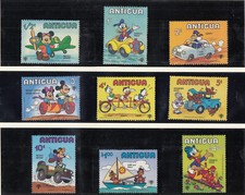 Disney Antigua stamps x9 MNH 1980 (141715)