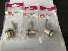 3 x Brass Solid Domed Top