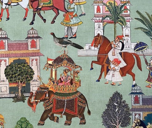 Jaipur green printed cotton - green,