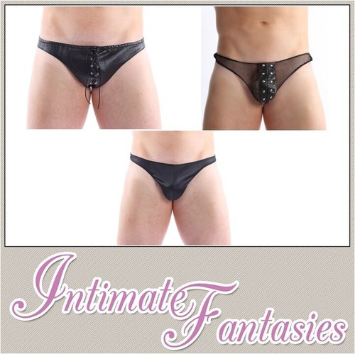 Mens wet look faux leather - look,