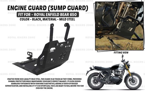 Black sump guard fit - black,
