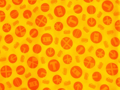 Thomas train orange circles - train,