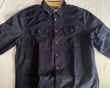 Jachs New York Corduroy Outdoor Men’s Long Sleeve Shirt Jacket XXL Blue Cotton