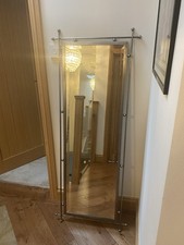 Grey Metal Framed Long Mirror . In Very Good Condition. Ideal For Hall /Bedroom