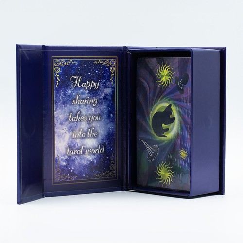 Purple foil tarot card set - card,