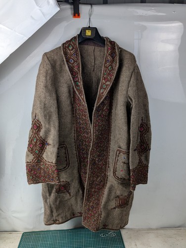 Vintage wool afghan chitrali - wool,