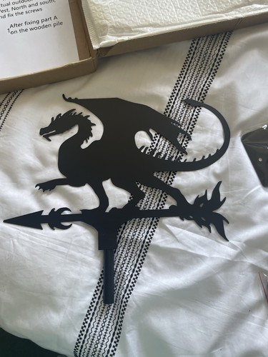 Metal iron dragon - dragon, weathervane