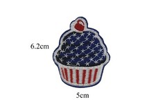 American Cupcake Badges Fabric Iron On Patches Embroidered Applique