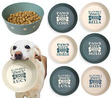Personalised Dog Bowls Food Water Medium Pet Puppy Feeding Feeder Non Slip Base