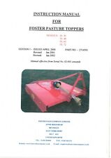 Foster Pasture Topper - Models TL36 TL48 TL60 TL72 Operators Manual