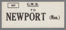 GREAT WESTERN RAILWAY OBLONG