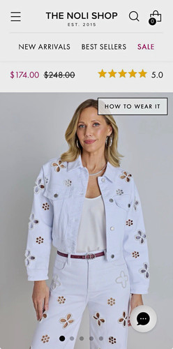 Kaia pearl jean jacket - jacket,