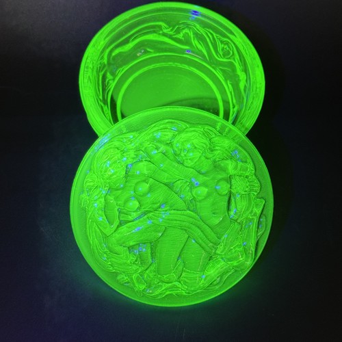 Green uranium glass - green,