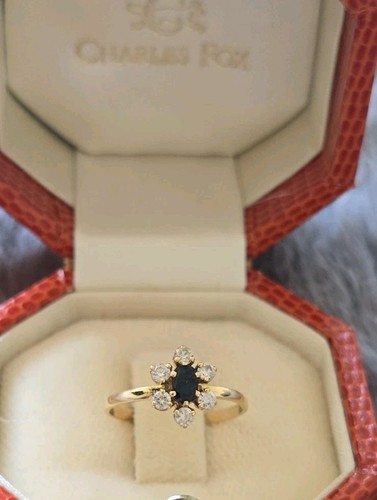 Sapphire diamond ring yellow - diamond,