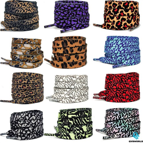 Flat strap shoelaces leopard - strap,