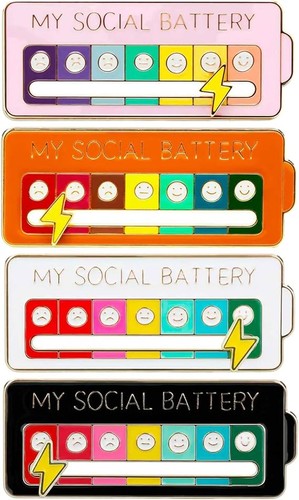 4pcs social battery mood - social,
