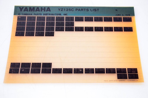 Oem yamaha yz125c 1979 - 1979/june, 4