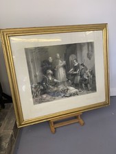 19th Century Engraving After Sir Edwin Landseer "Bolton Abbey in Olden Times"