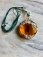 Vintage Amber Heart w/