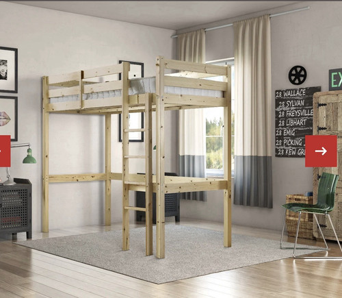 Children wooden loft bed - loft,