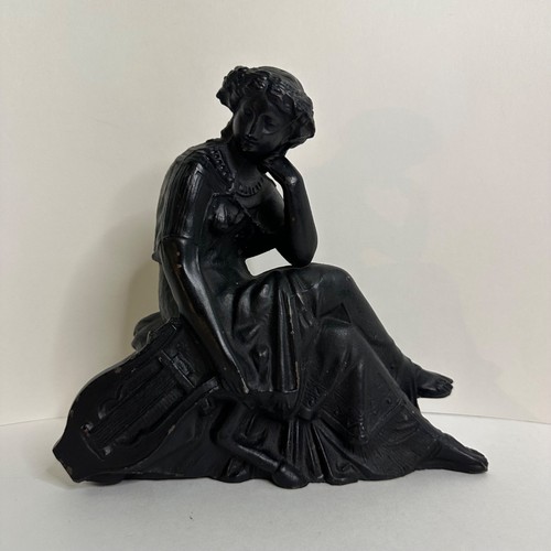 Cast metal spelter statue - metal,