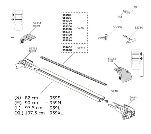 Thule spare parts wingbar - spare,