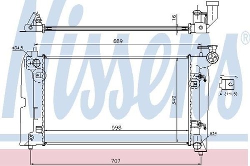 Nissens radiator for toyota - radiator,