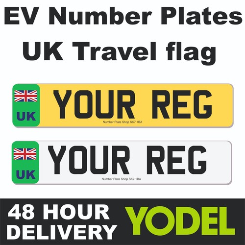 Number plate green ev - uk,