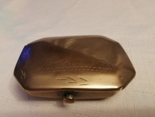 Vintage Solid Brass Welsh Miner's Pocket Snuff Box Engraved 