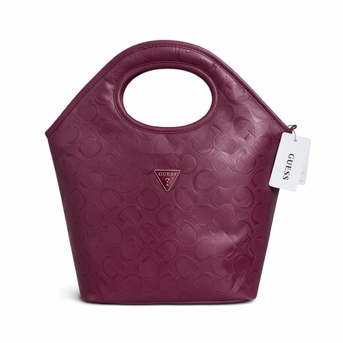 Guess burgundy embossed logo - burgundy,