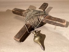 Vintage 130 Gram plumb bob line brass turnip shape