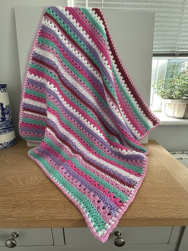Handmade crochet baby blanket - handmade,