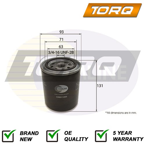 Oil filter torq fits - torq,