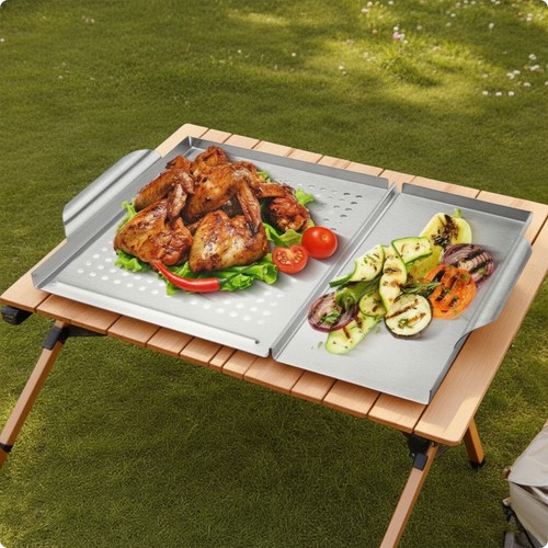 Stainless steel barbecue tray - steel,