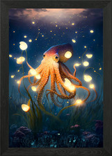 Octopus Fairyland Framed Wall